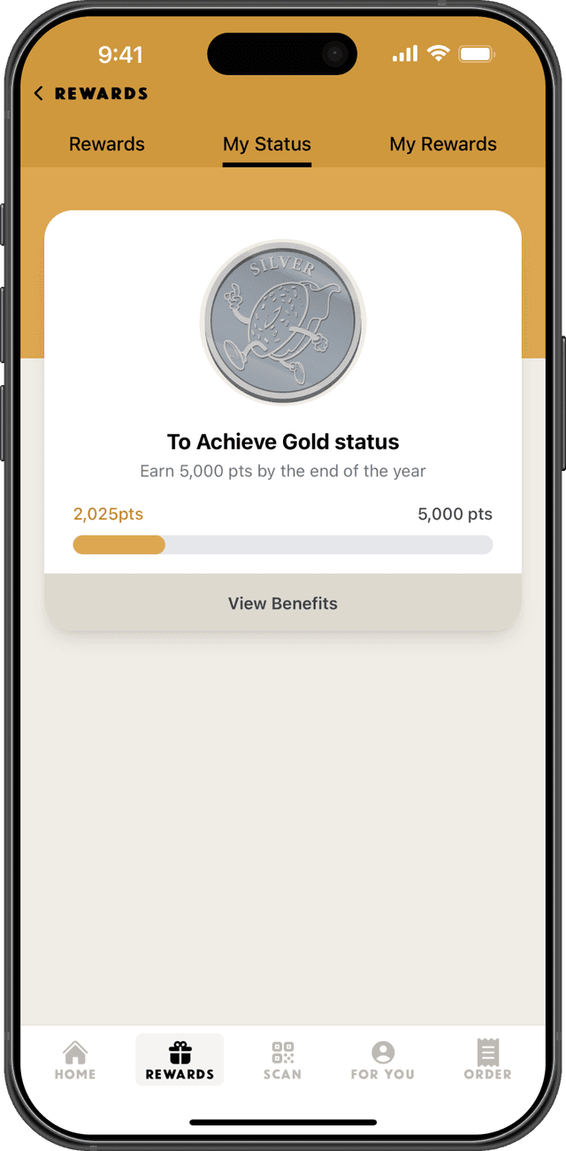 JBR Rewards tier progress