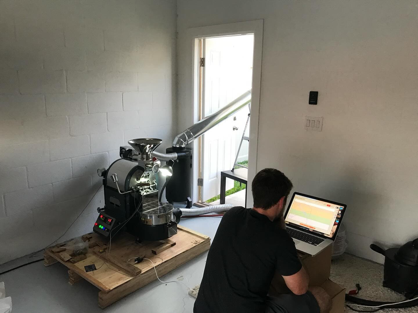 The original Otus Coffee garage roastery