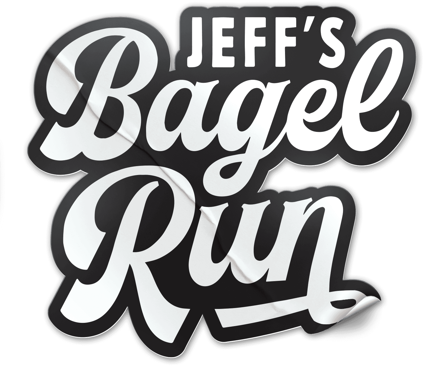 Jeff's Bagel Run sticker logo